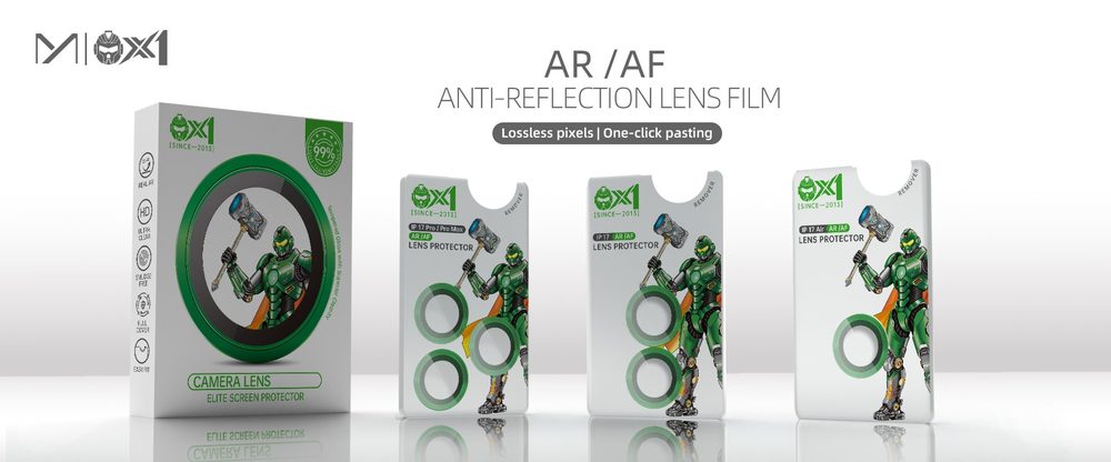YCYMO AR anti-reflection camera lens film packaging and product display for smartphones